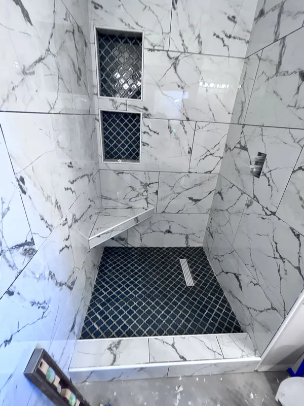 Diamond Lattice Shower Pan Detail