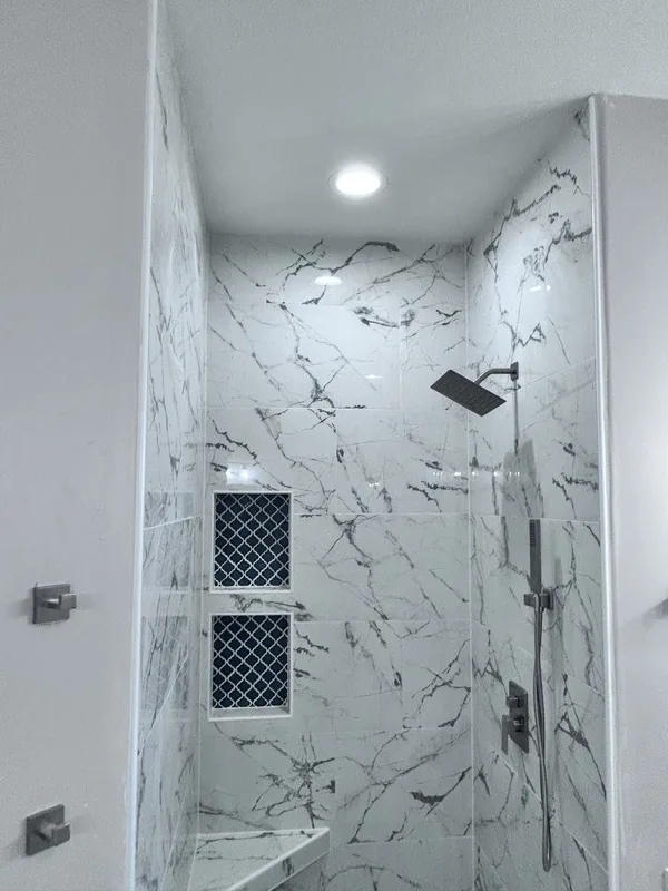 Dual Recessed Tile Niches